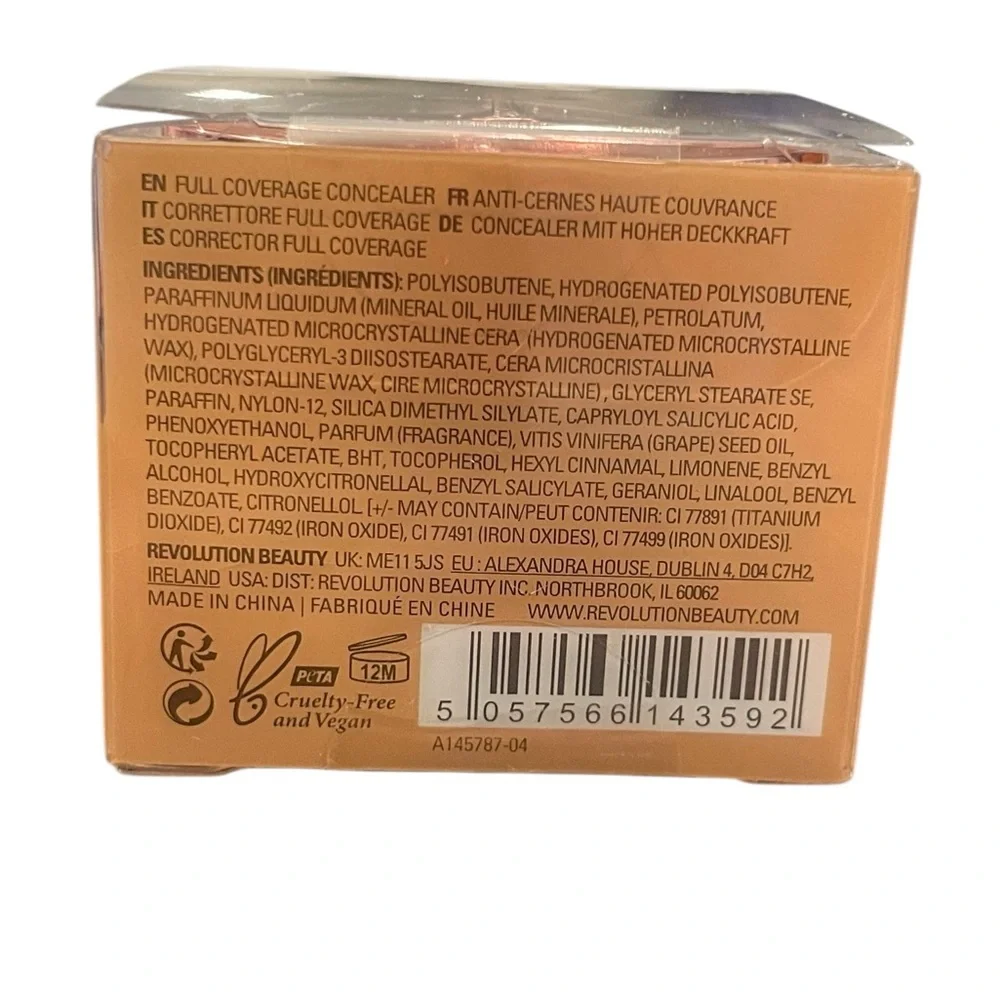 Revolution Ultimate Full Coverage Concealer Salicylic Deep Tan Conceal & Fix NEW